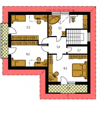 Mirror image | Floor plan of second floor - PREMIER 188